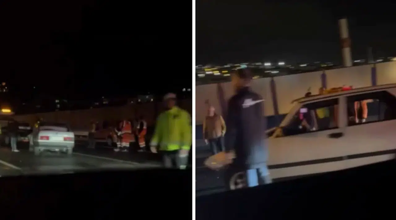 İzmir Bayraklı Tünelleri Girişinde Trafik Kazası