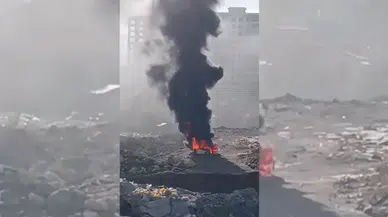 Karşıyaka Örnekköy'de Çöp Yangını Tepkisi
