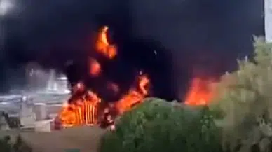 Bornova’da Okul Bahçesinde Yangın Paniği!