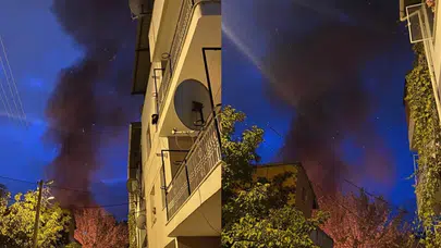 İzmir Bayraklı Emek Mahallesi’nde Korkutan Yangın