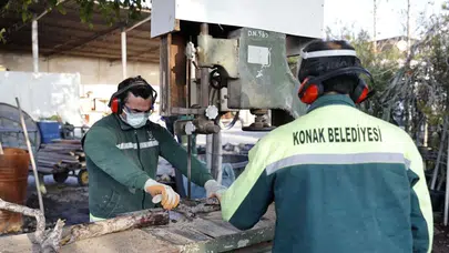 Konak’ta Budanan Ağaçlar İhtiyaç Sahiplerine Yakacak Oluyor