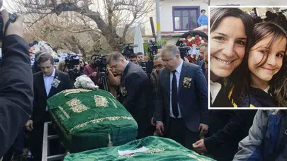 İzmirli Anne ve Kızı Son Yolculuklarına Uğurlandı