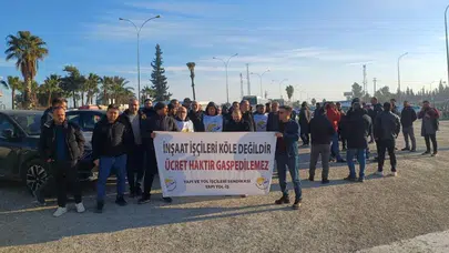 SASA İşçileri Maaş Eyleminde