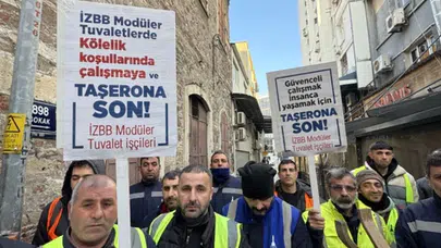 İzmir Büyükşehir Belediyesi Önünde "Taşerona Son" Eylemi