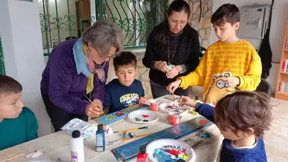 Seferihisar’ın Gölcük Köyü’nde Çocuklar Sanatla Büyüyor