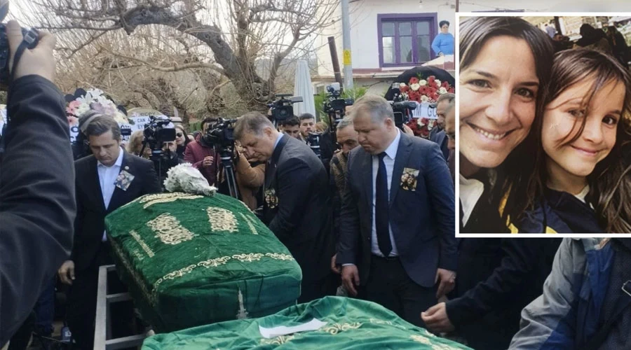 İzmirli Anne ve Kızı Son Yolculuklarına Uğurlandı