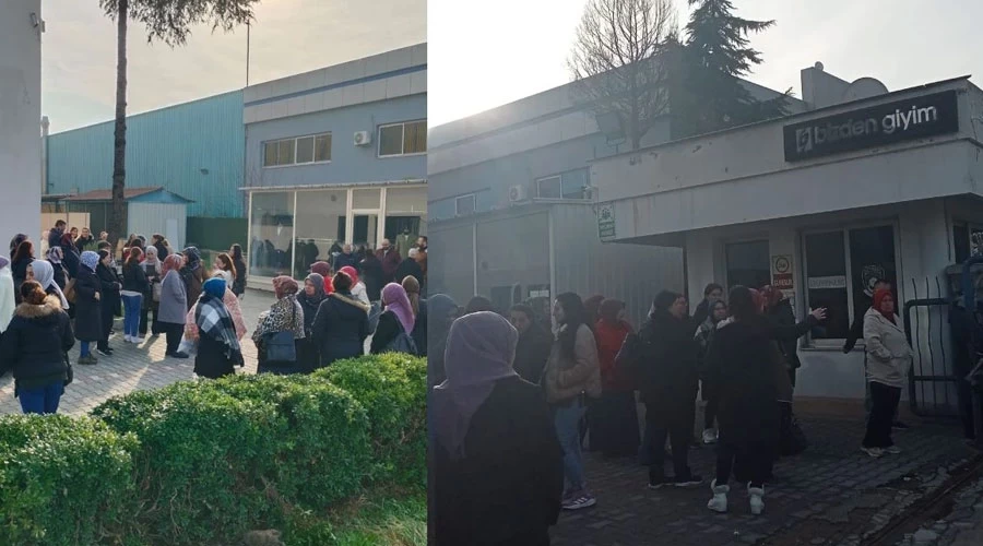 Kemalpaşa’da İşçilerden 'Bizden Giyim' Önünde Direniş