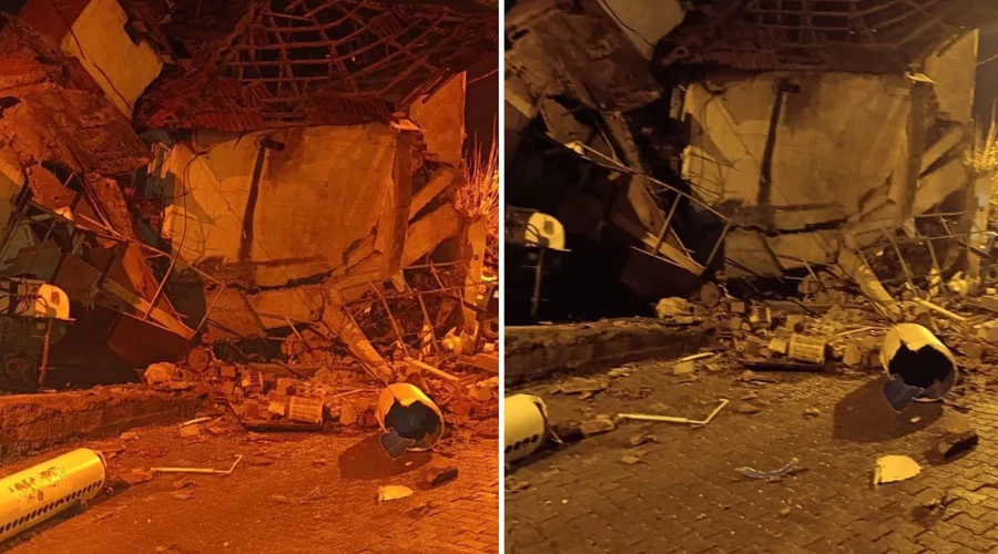 İzmir’de Ev Yıkıldı Yaşlı Çift Son Anda Kurtuldu