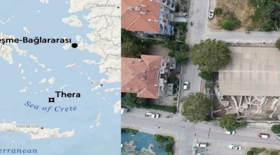 Santorini Yanardağı'nın Patlama İzleri Çeşme'de Ortaya Çıktı